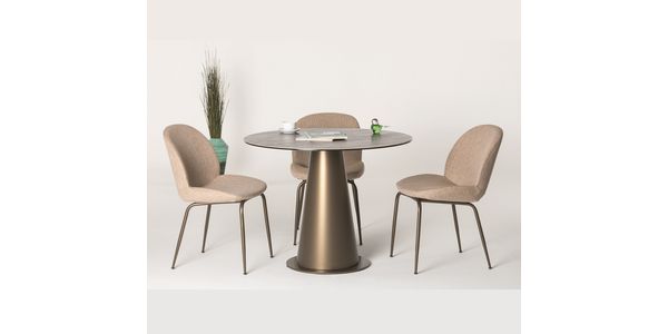 Table de Salle à Manger BESTË, Céramique, Rond 120 cm