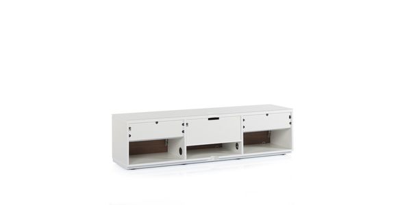 TV Möbel Sonorous lowboard Studio st160f-wht-wht-bs, Weissglass