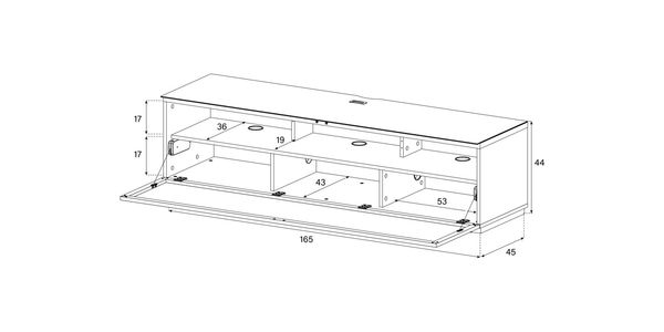 TV Möbel Sonorous Lowboard Studio STA260P-WHT-WHT-BS