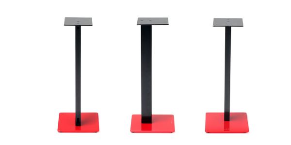 Norstone Lautsprecherständer Esse Schwarzhochglanz/Rotglas, paar