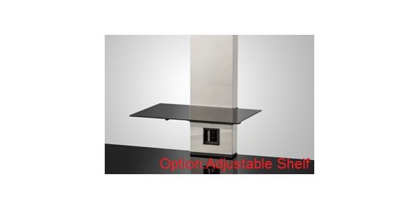 Sonorous TV Möbel Standfuss pl2511-b-inx mit halterung schwarzglas