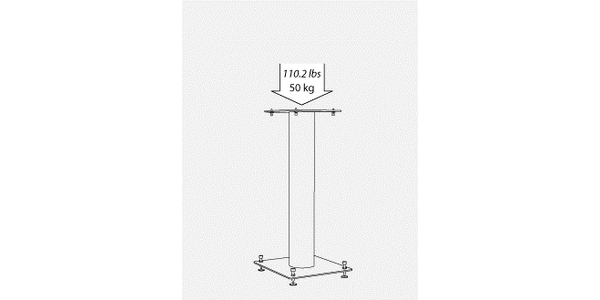 Norston Lautsprecherständer  Stylum 1, silber, paar