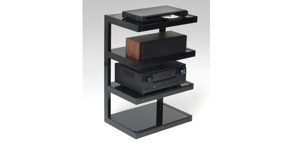 Norstone Hifi Möbel Esse schwarzhochglanz/schwarzglas