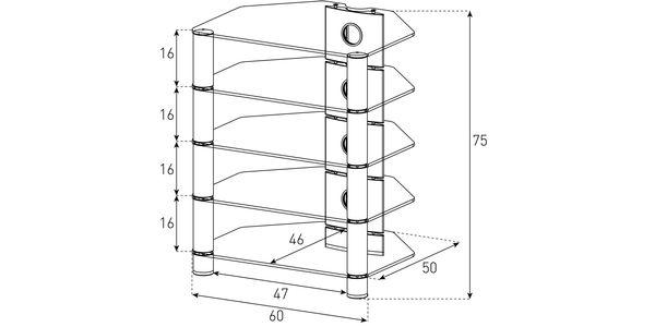 Sonorous HiFi Rack rx2150-b-slv