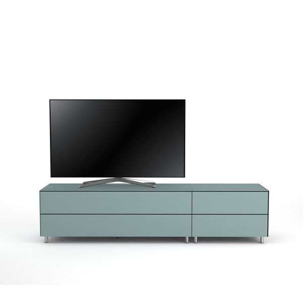 TV Möbel Lowboard 195 cm Epure LOFT K1 Nordic Blauglas Satiniertes