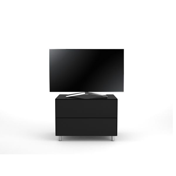 TV Möbel Lowboard 65 cm Epure PRATIK Schwarzglas