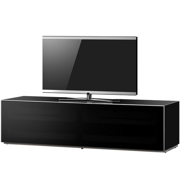TV Möbel Sonorous EX32 Schwarzglas/ Stofffront