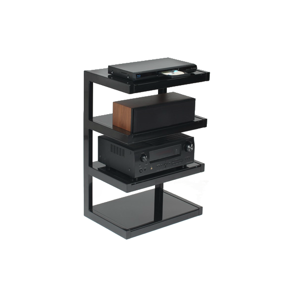 Norstone Hifi Möbel Esse schwarzhochglanz/schwarzglas